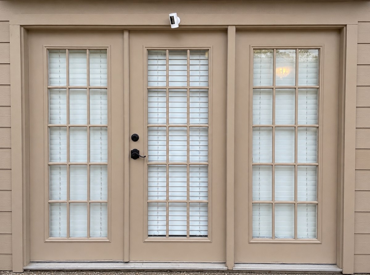 French doors after refinishing