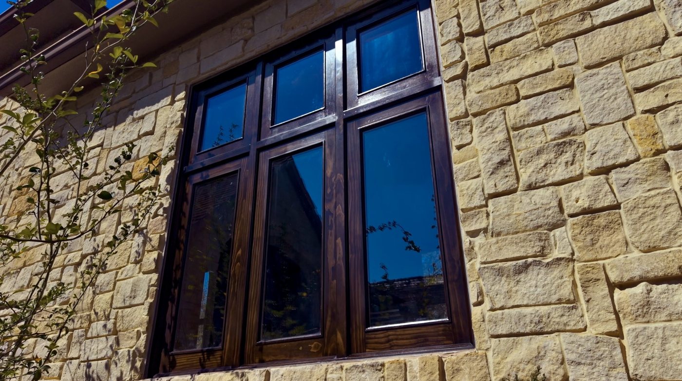 Refinished wood window & trim