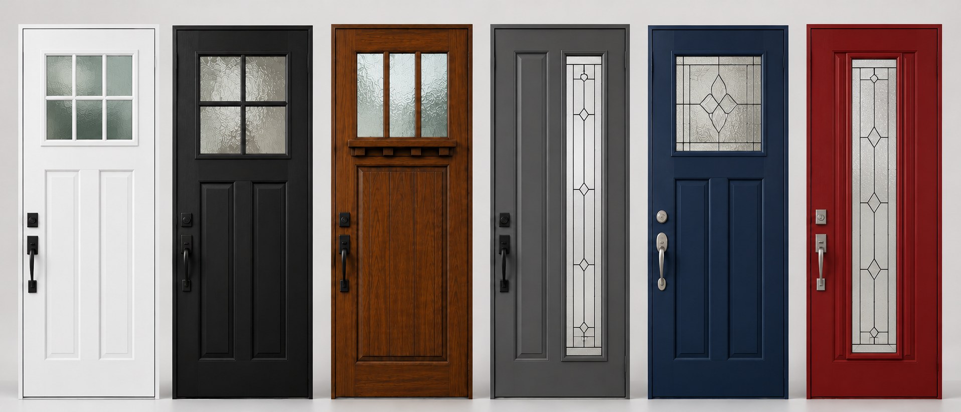 Wood and painted replacement entry doors in Houston, TX